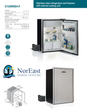Load image into Gallery viewer, C130RXD4-F - 4.7 CU.FT FRONT LOADING STAINLESS STEEL REFRIGERATOR w/FREEZER COMPARTMENT, SS FRONT, FLUSH FLANGE STEELOCK LATCH EXTERNAL UNIT 12/24V 115/230VAC 50/60HZ