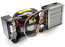 Load image into Gallery viewer, CONDENSING UNIT FORCED AIR QUICK COUPLINGS PRECHARGED SECOP BD50 HORIZONTAL 90 DEG CONDESSER COIL 12/24VDC