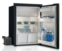 Load image into Gallery viewer, C130RBD4-F 4.7 CU.FT FRONT LOADING BLACK REFRIGERATOR w/FREEZER COMPARTMENT EXTERNAL UNIT ADJUSTABLE FLANGE AIRLOCK LATCH 12/24 115/230VAC 50/60HZ
