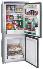 Load image into Gallery viewer, Cruise 195 Stainless Steel Fridge/Freezer - AC/DC, Left Swing, 4 - Sided Stainless Steel  Flange

