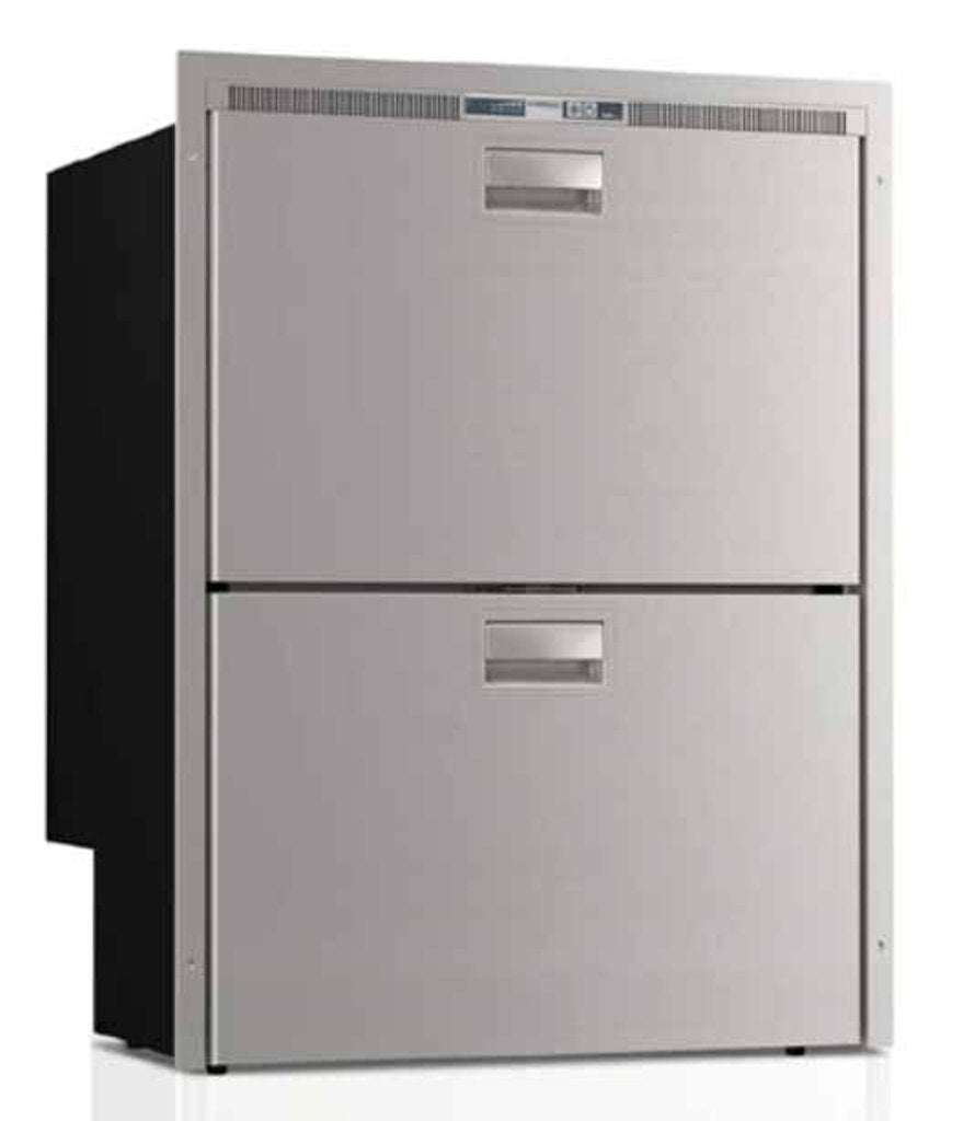 DW180IXD1-EFI-2 ~ 5.1 CU.FT STAINLESS STEEL DOUBLE DRAWER, FREEZER w/ICEMAKER TOP/REFER BOTTOM SS FRONT FLUSH FLANGE STEELOCK LATCH LED INTERIOR LIGHTS 115VAC