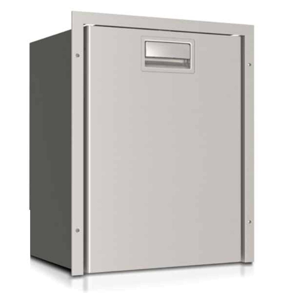 DW42RXP4-F ~ 1.5 CU.FT STAINLESS STEEL SINGLE DRAWER REFRIGERATOR, FLUSH FLANGE STEELOCK LATCH LED INTERIOR LIGHT EXTERNAL UNIT 12/24V - 115/230VAC 50/60HZ