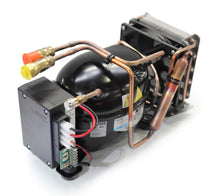 Load image into Gallery viewer, CONDENSING UNIT, FORCED AIR, QUICK COUPLINGS, PRECHARGED, SECOP BD50 COMPRESSOR, HORIZONTAL ORIENTATION 12/24VDC
