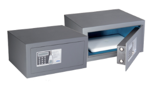 Large Safe 30 - Galvanized Steel, Powder Coated Grey with Programmable Code Key  Pad, Electronic Key, and Security Key
