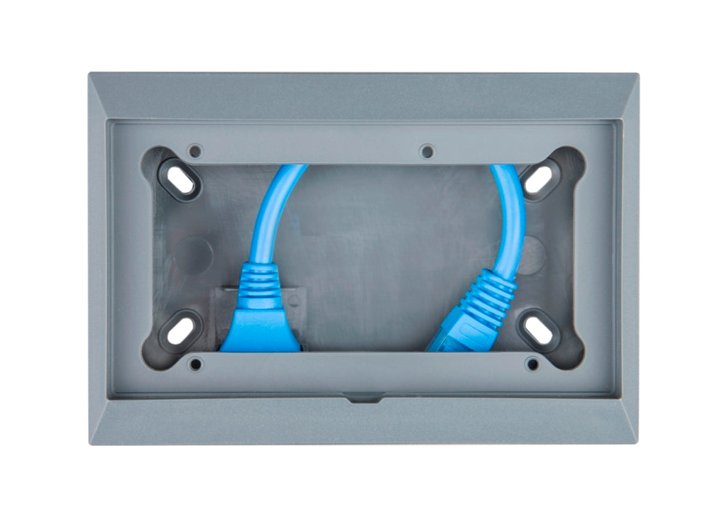 Wall mount enclosure for 65 x 120 mm GX-panels with 90 degr. RJ45 socket only